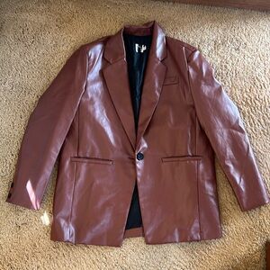 Jocelyn Leather Blazer